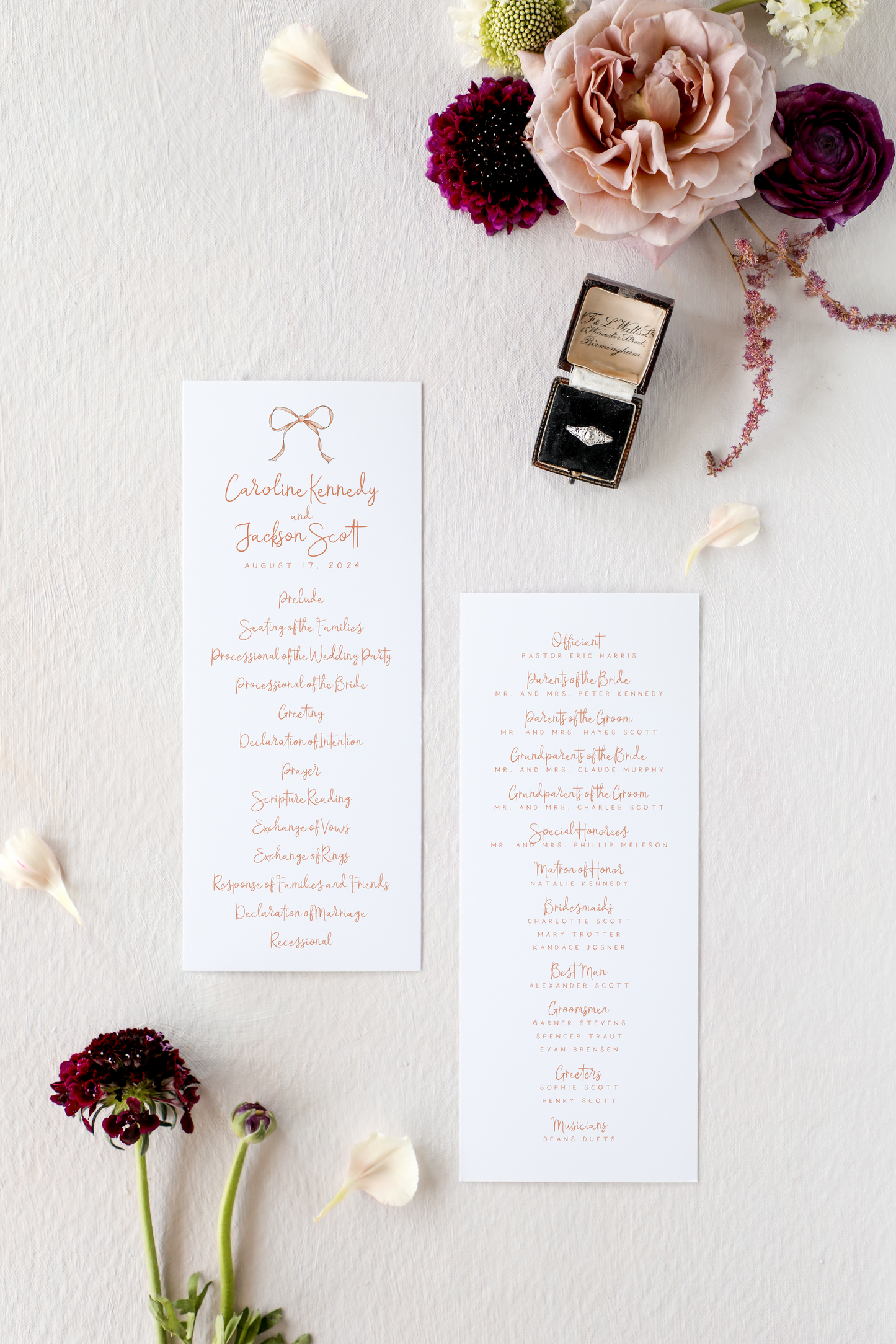 Caroline | Wedding Ceremony Programs