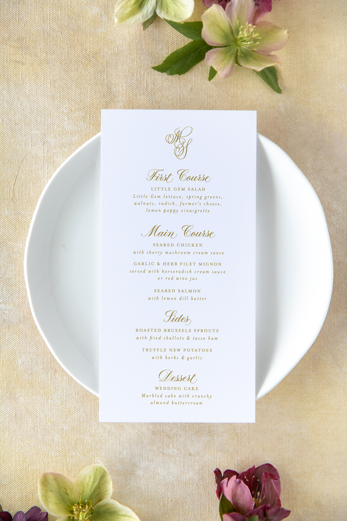 Morgan | Reception Menus