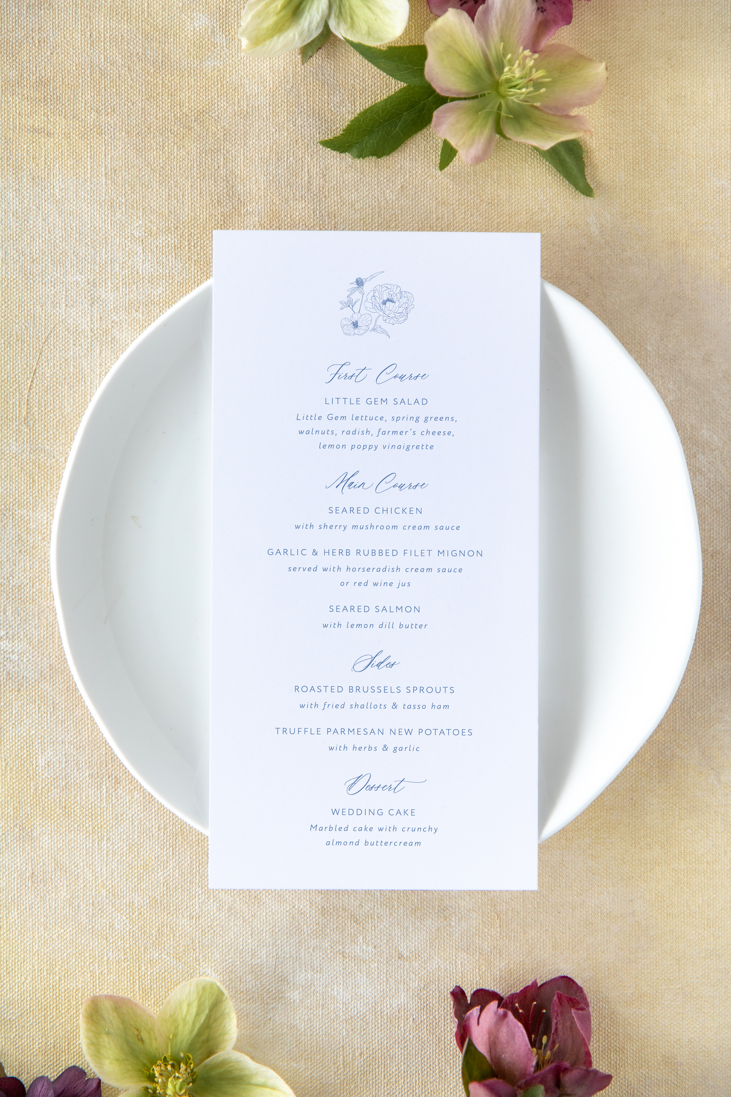 Stowe | Reception Menus