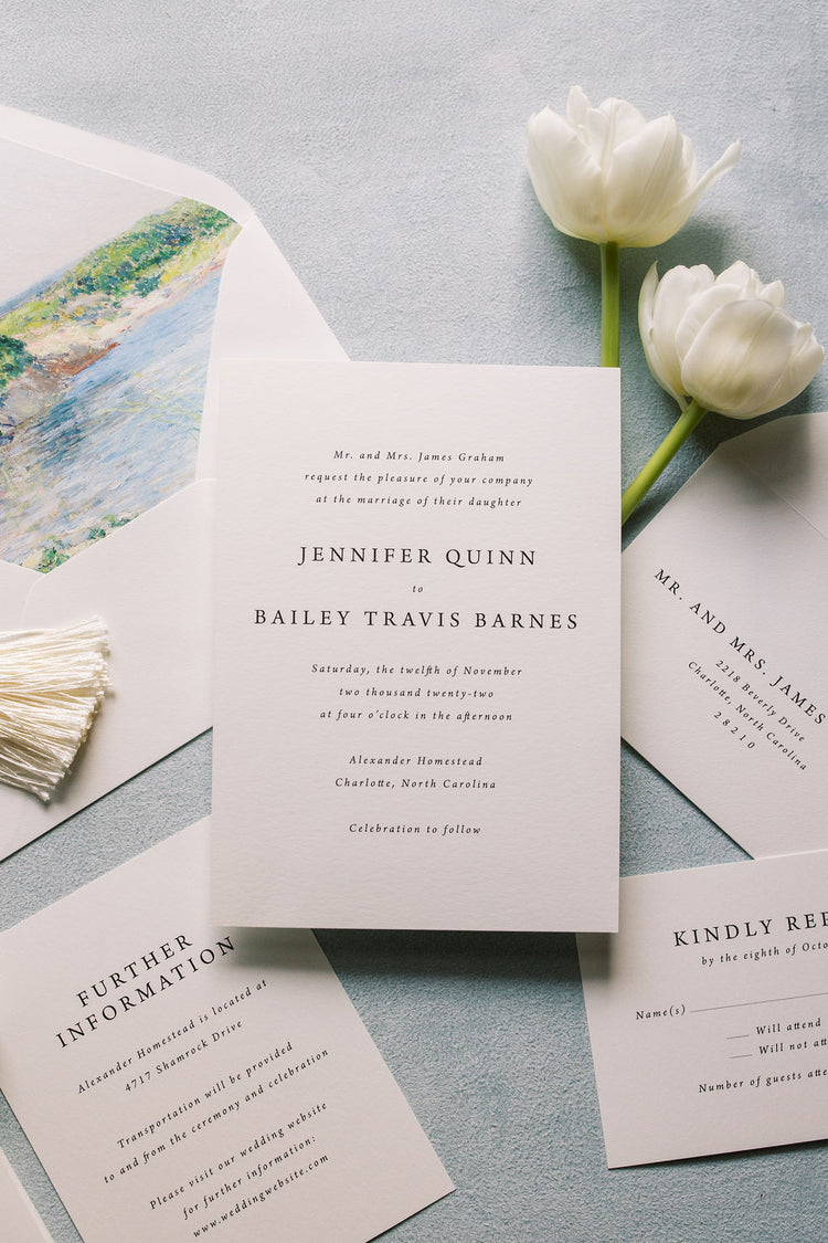 The Jennifer  |  Semi-Custom Wedding Invitation Collection