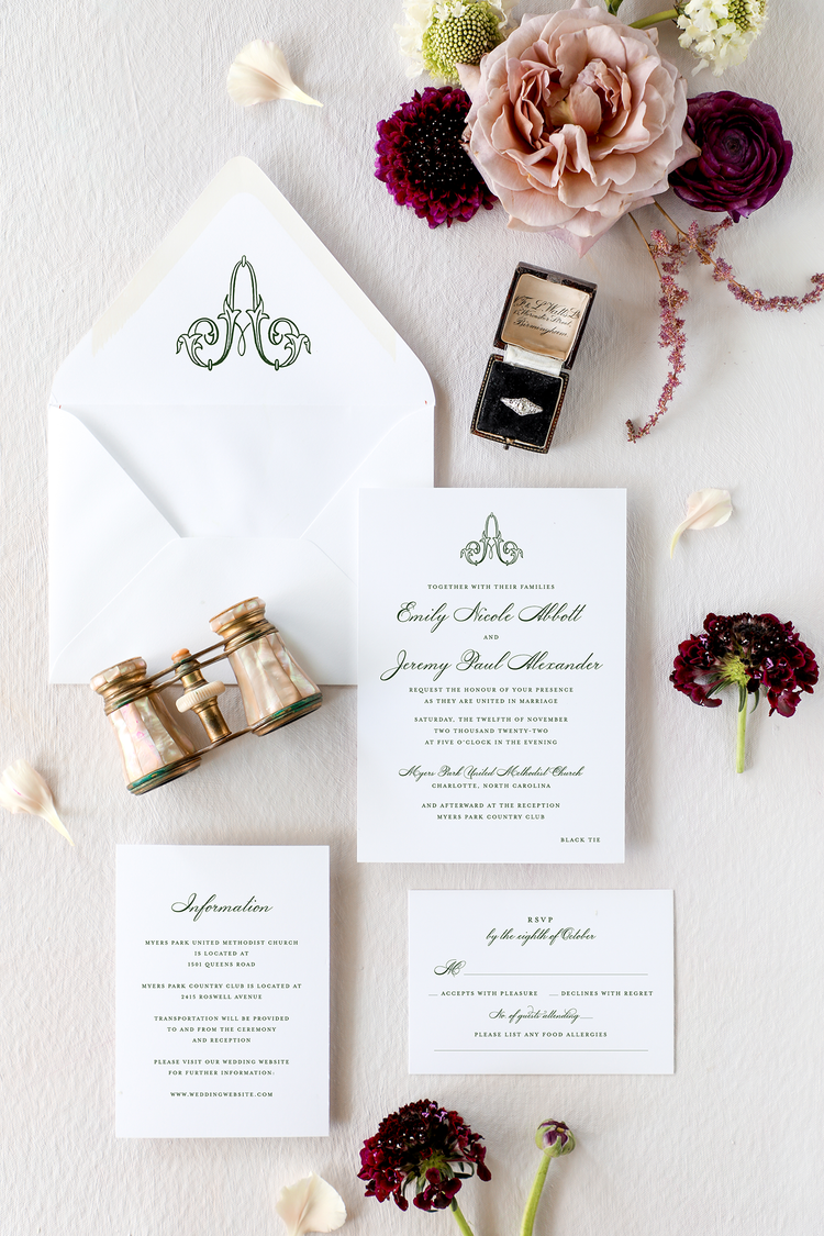 The Emily  |  Semi-Custom Wedding Invitation Collection
