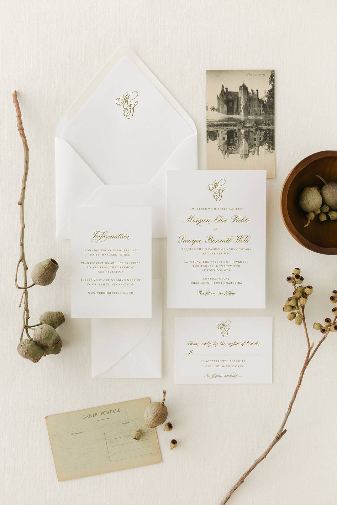 The Morgan  |  Pre-Designed Wedding Invitation Collection