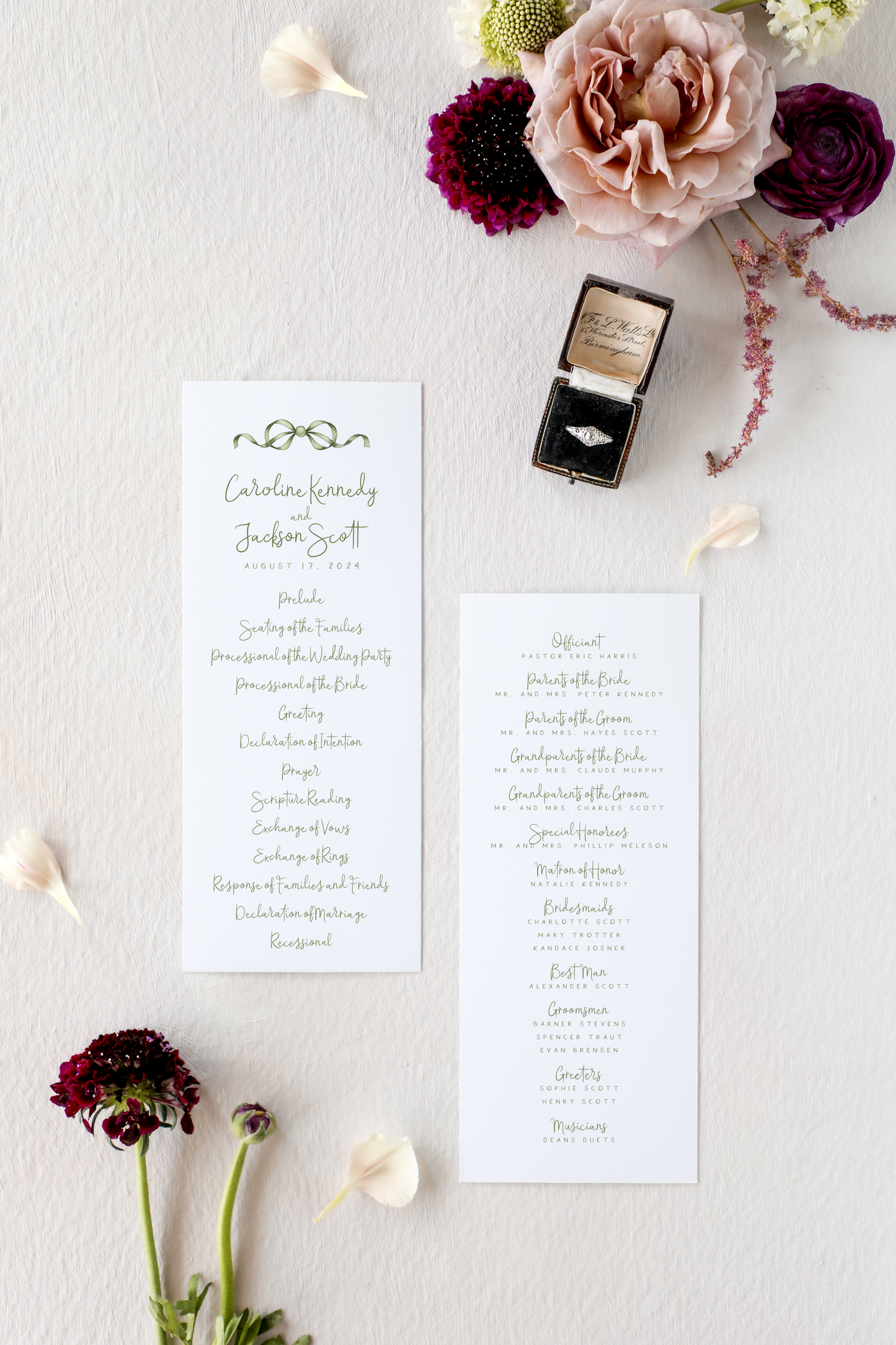 Caroline  |  Wedding Ceremony Programs