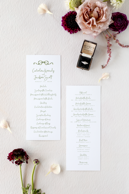Caroline  |  Wedding Ceremony Programs