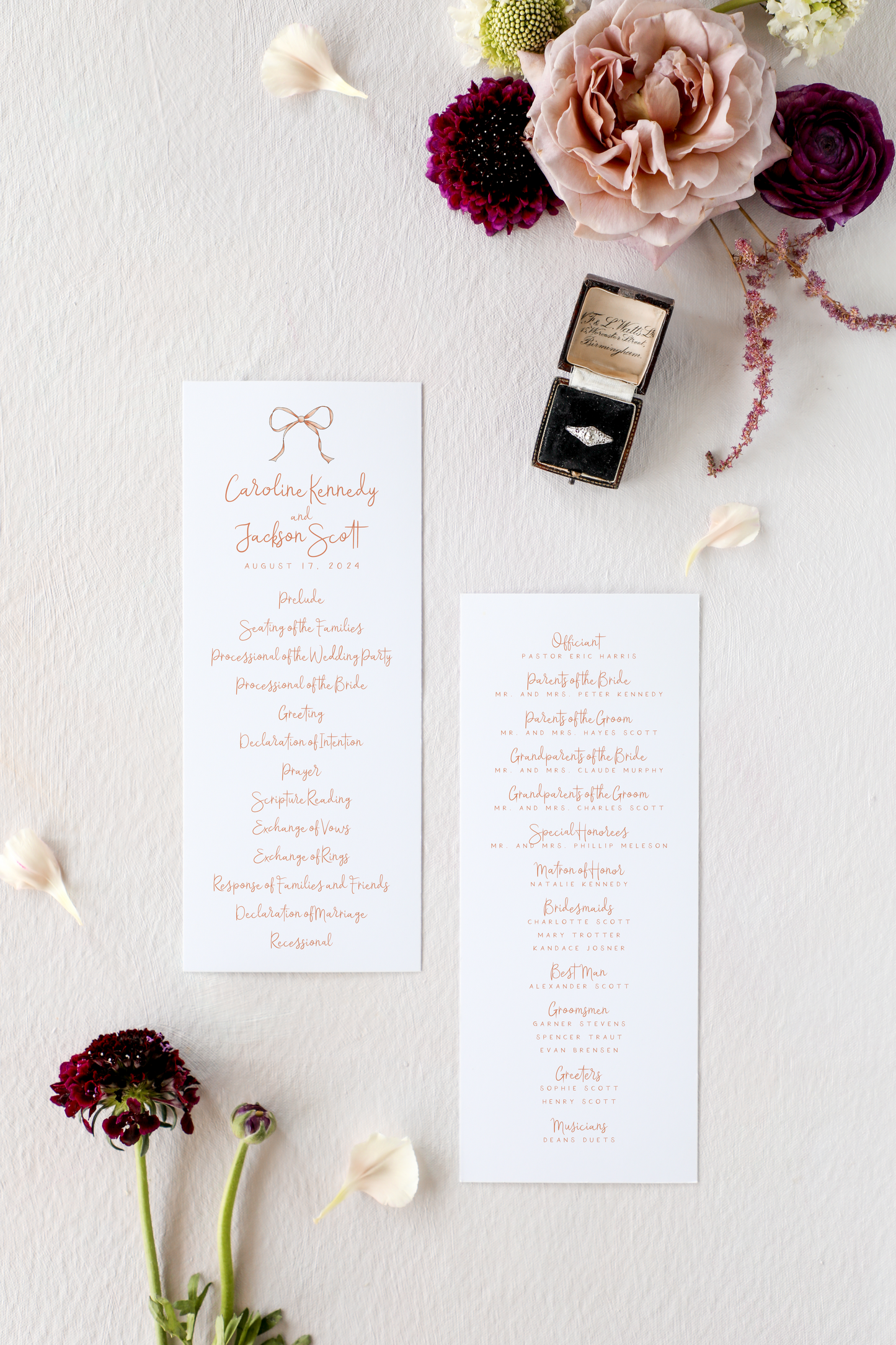 Caroline  |  Wedding Ceremony Programs