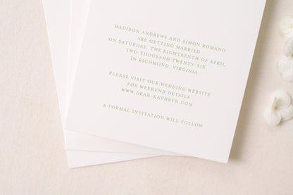 Madison Save the Date  |  Curated Save the Date