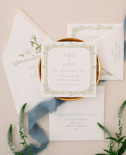 Rosie Save the Date  |  Curated Save the Date