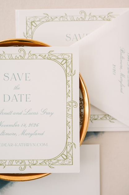 Rosie Save the Date  |  Curated Save the Date