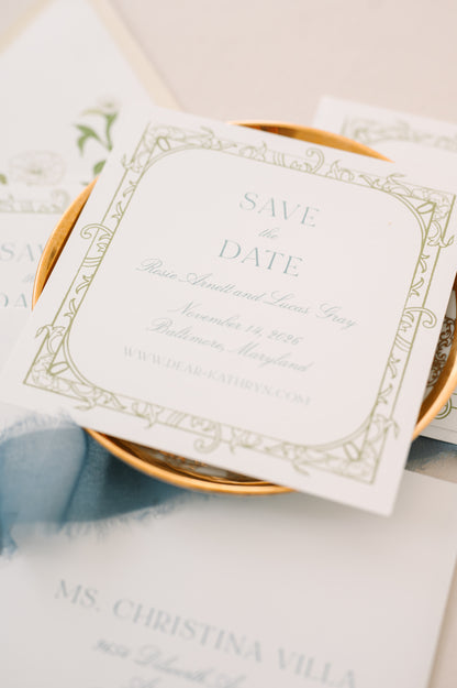 Rosie Save the Date  |  Curated Save the Date
