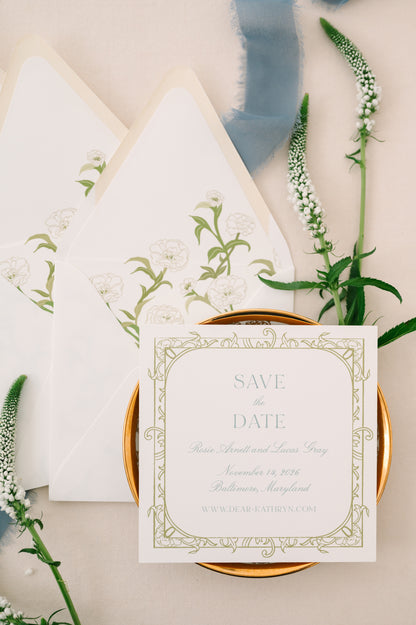Rosie Save the Date  |  Curated Save the Date