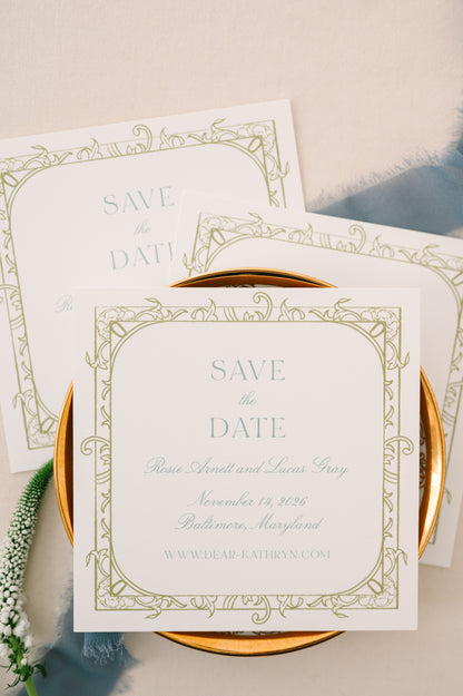 Rosie Save the Date  |  Curated Save the Date